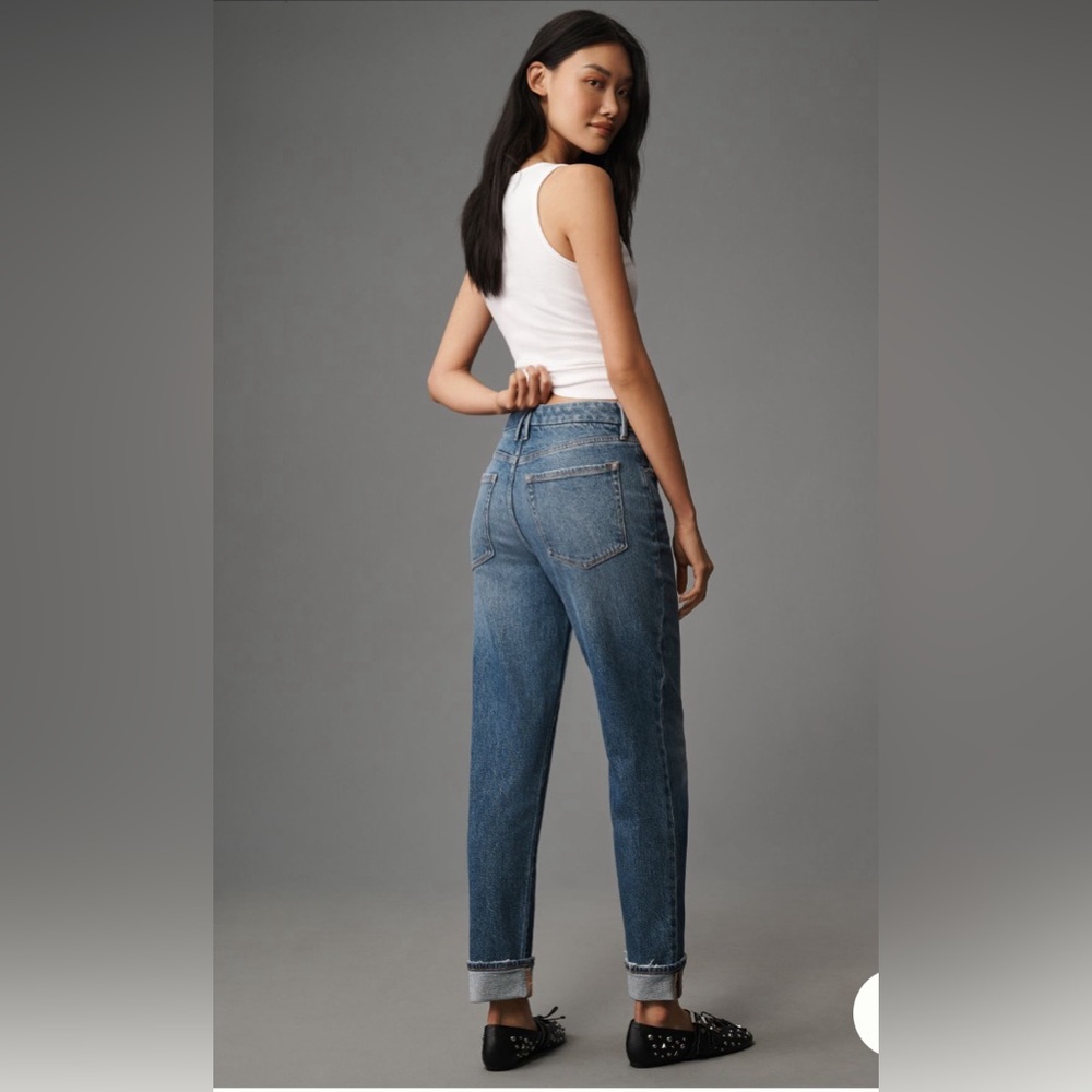Good American Weekender High Rise Cuffed Jeans. Size 10